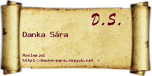 Danka Sára névjegykártya